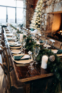 Asheville NC wedding head table at Seely Pavilion