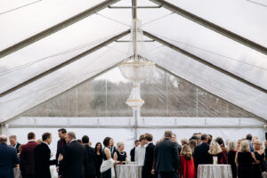 clear top tent winter wedding Asheville nc