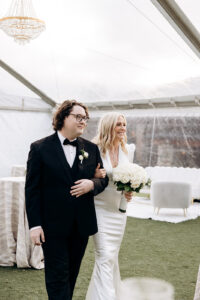 bride walking down aisle asheville nc